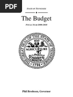 Download State of Tennessee The Budget FISCAL YEAR 2009-2010 by tndotcom SN13606311 doc pdf