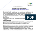 PERFIL B Pre Ocupacional Terceros Mayores 3 Meses o Riesgo Alto