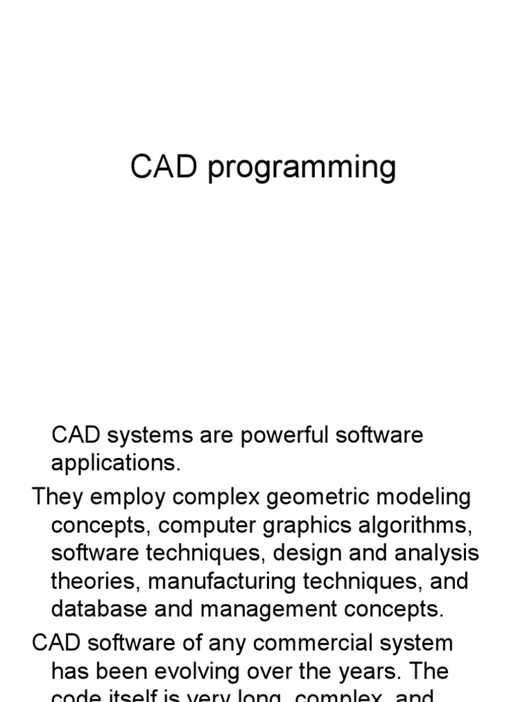 CAD Programming | PDF | Relational Database | Databases