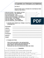 Arbeitsblatt zum Thema "Superlativ von Partizipien und Adjektiven"