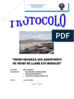 Protocolo (Aeropuerto de Oruro Etn - 340)
