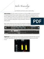 Stu!o Terminology: Audio Interface: An Audio Interface Is Also Known As A Sound Card. Most Sound Cards Are Internal