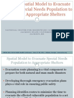 Spatial Model to Evacuate Special Needs Population to Appropriate Shelters