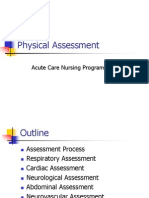 Physical Assessment: Acute Care Nursing Program 2005