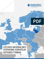 2012 Lietuvos Nacionalines Atsparumo Korupcijai Sistemos Tyrimas