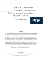 The Effect of A Constructivist Learning Environment On The Limit Concept Among Mathematics Student Teachers