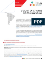 SPOTLIGHT ON ORGANISATIONS: Key Human Rights Organisations 
