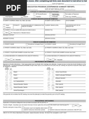 Illinois Blank Iep
