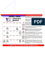 April Volunteer Calendar 2009