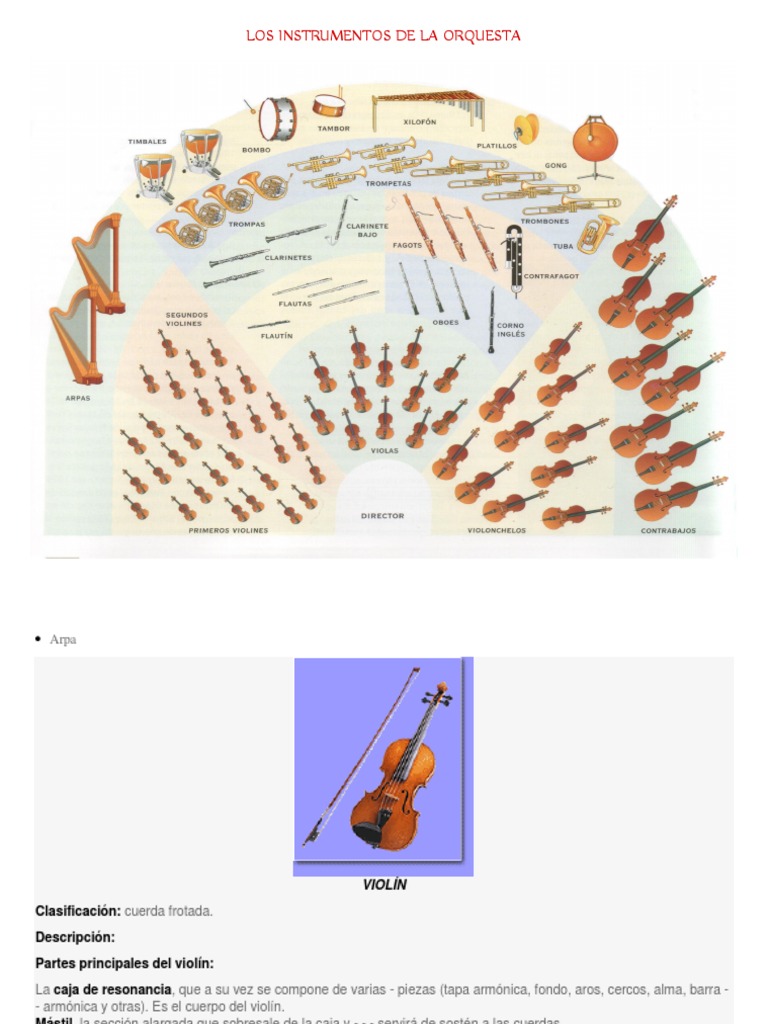 Instrumentos de la Orquesta Sinfónica | PDF | Clarinete | Oboe