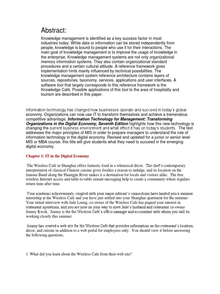 Abstract | E Commerce | Customer Relationship Management