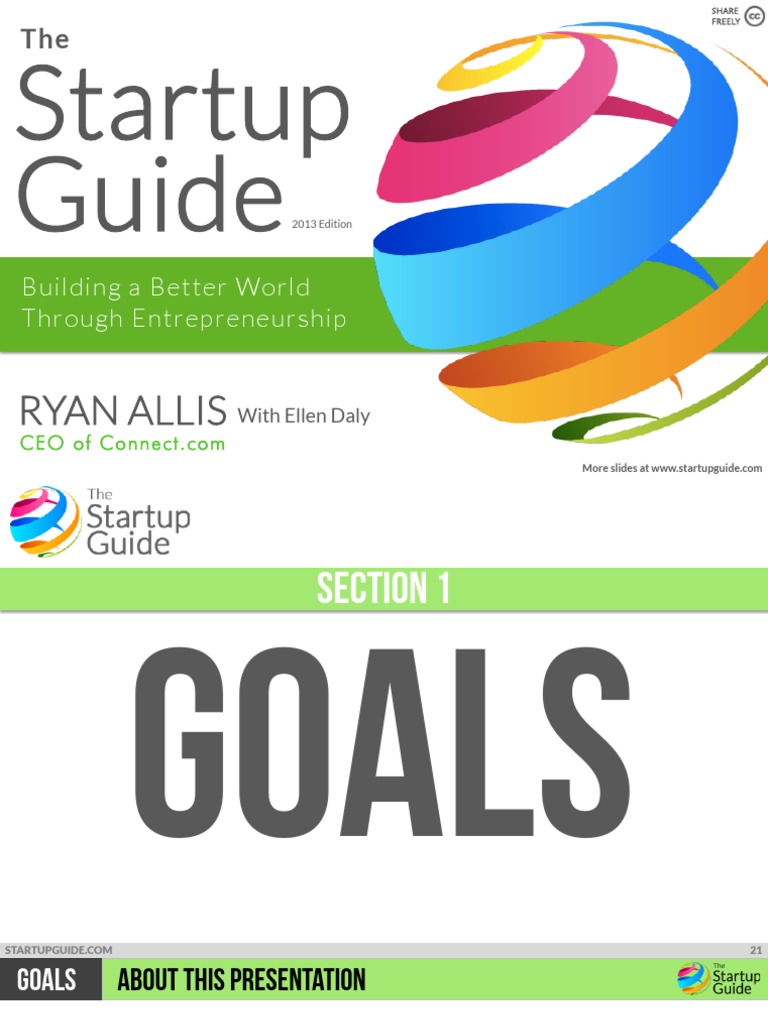 The Startup Guide - Section 1: Goals | PDF | Startup Company | Small ...