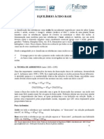 Equilíbrio Ácido-Base: Teorias e Forças em