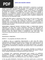 Carta Da ONU e Declar. Univ. Dos Direitos Humanos
