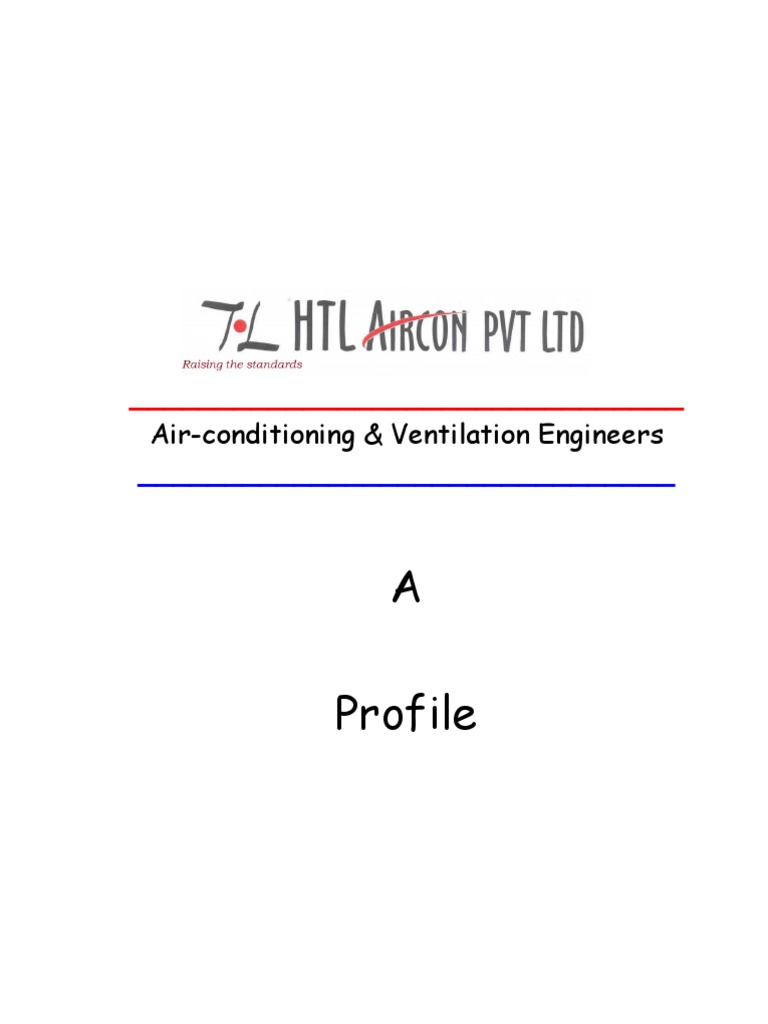 HTL Aircon Profile | PDF | Hvac | Air Conditioning