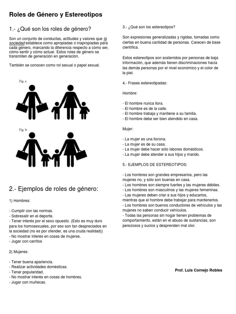 Roles de Género y Estereotipos Masculinos | PDF | Hombre | Estereotipos