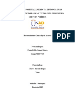 Reconocimiento General y de Actores - Cultura Politica