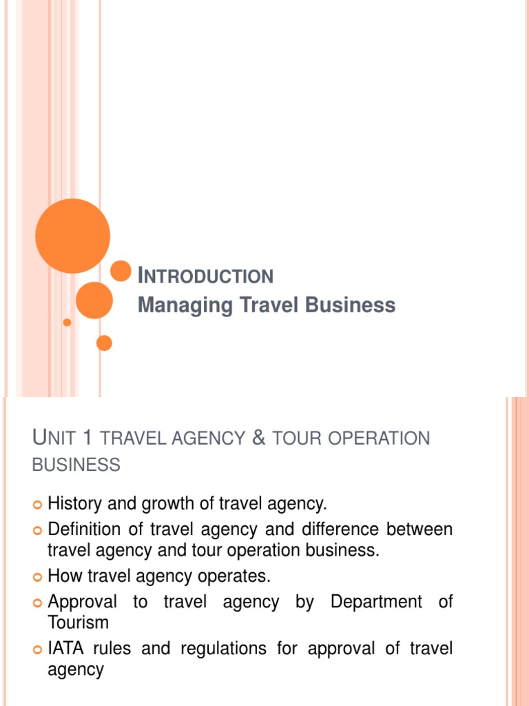 Introduction Management of Travel Business | PDF