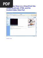 Download Add a Slide Show on a Share Point Site Using Javascript HTML and Content Editor Web Part by Jennifer SN13618938 doc pdf
