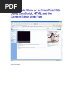 Add A Slide Show On A Share Point Site Using Javascript, HTML and Content Editor Web Part