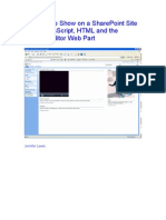 Add A Slide Show On A Share Point Site Using Javascript, HTML and Content Editor Web Part
