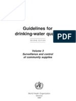 Guidelines For Drinking-Water Quality: Surveillance and Control of Community Supplies