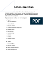 Types of Diabetes Mellitus and There Symptoms