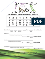 Numerology Worksheet