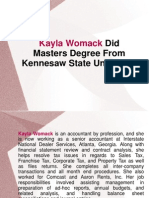 Kayla Womack Did Masters Degree From Kennesaw State University