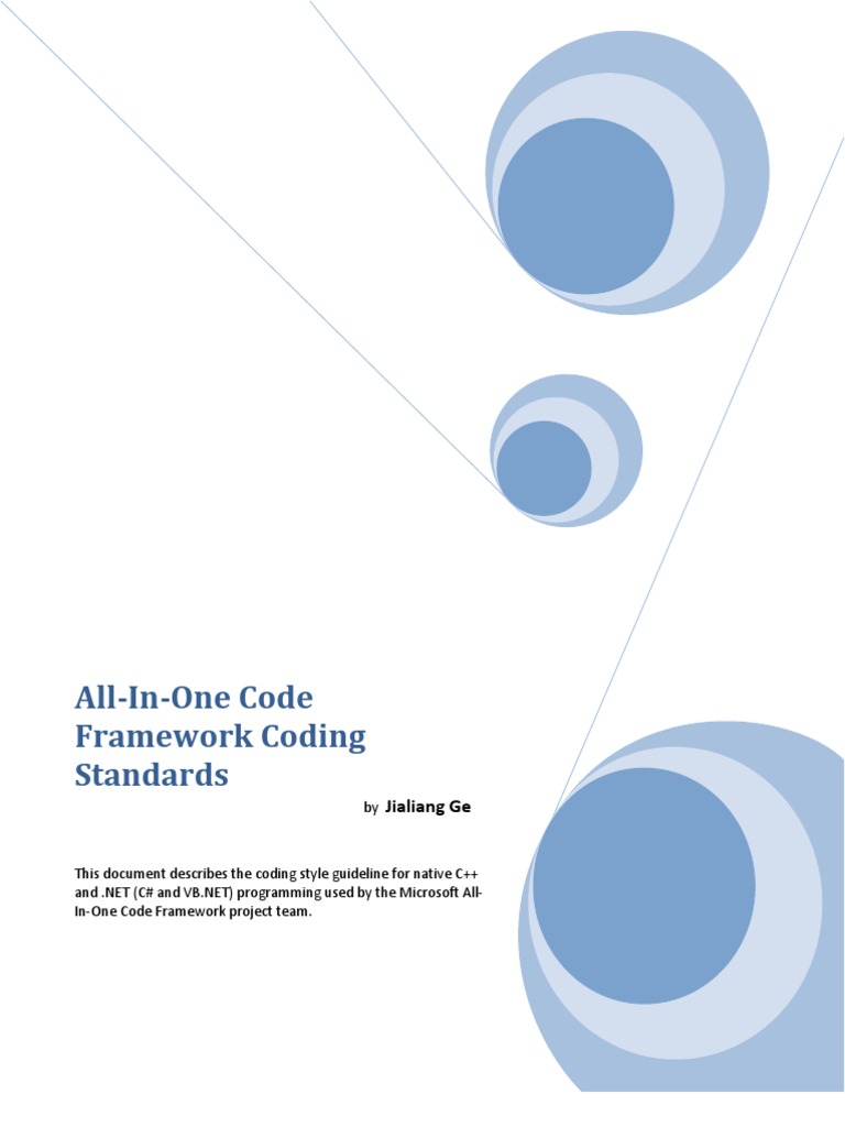 All-In-One Code Framework Coding Standards: Jialiang Ge | PDF