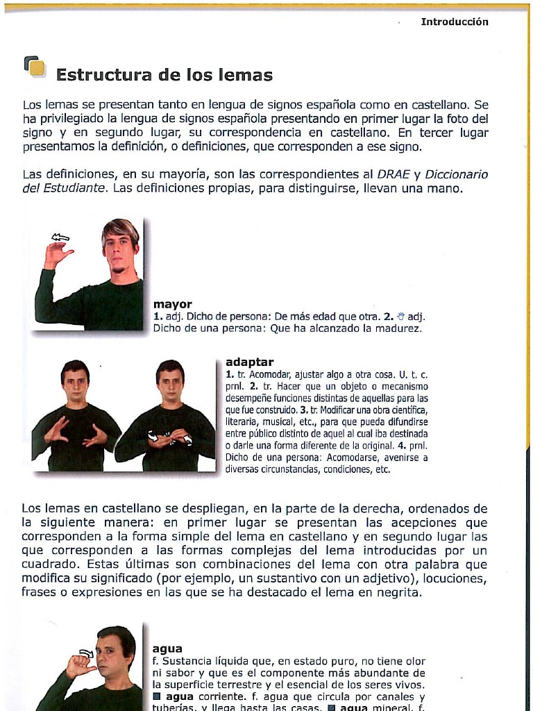 DICCIONARIO NORMATIVO DE LA LENGUA DE SIGNOS ESPAÑOLA (Pag.-15-146) | PDF
