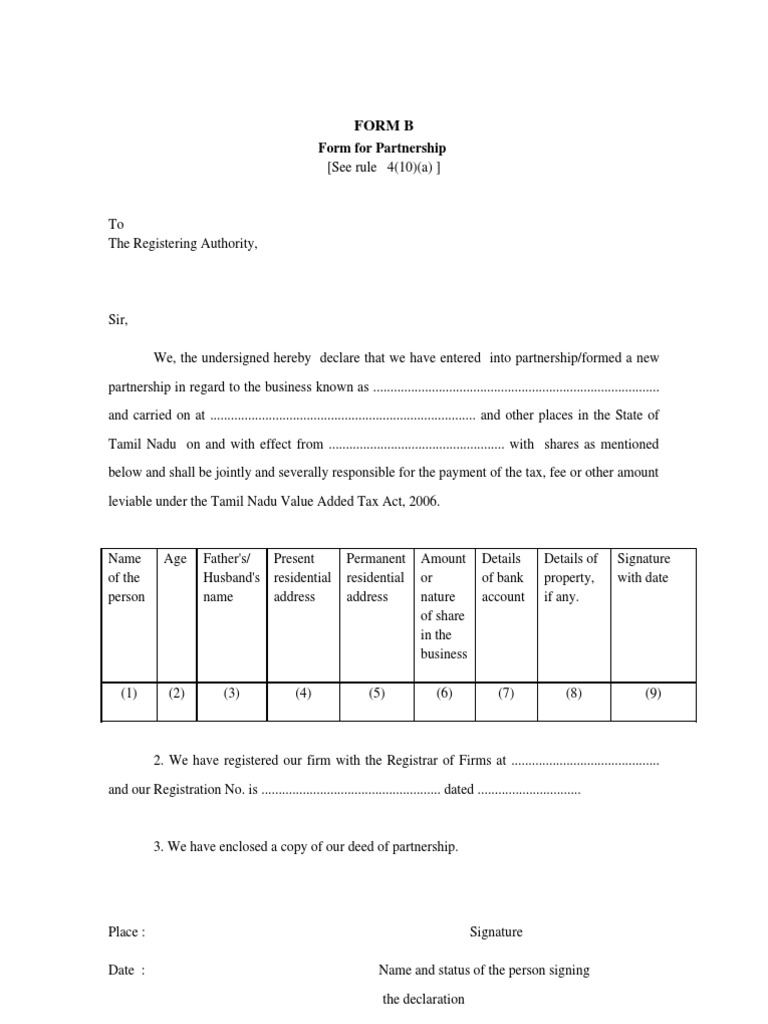 Form B | PDF | Law