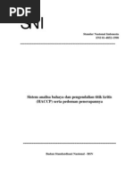 Download SNI - SNI 2001-4852-1998 Sistem Analisa Bahaya Dan Pengendalian Titik Kritis HACCP Serta Pedoman Penerapannya by Rudy Tabuty SN136209141 doc pdf