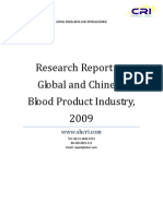 Research Report on Global and Chinese Blood Product Industry, 2009