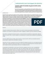 Emissão de CO2 Cai Radicalmente Com Reciclagem de Alumínio