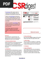 Download CSR Digest Editorial by The CSR Digest SN13622779 doc pdf
