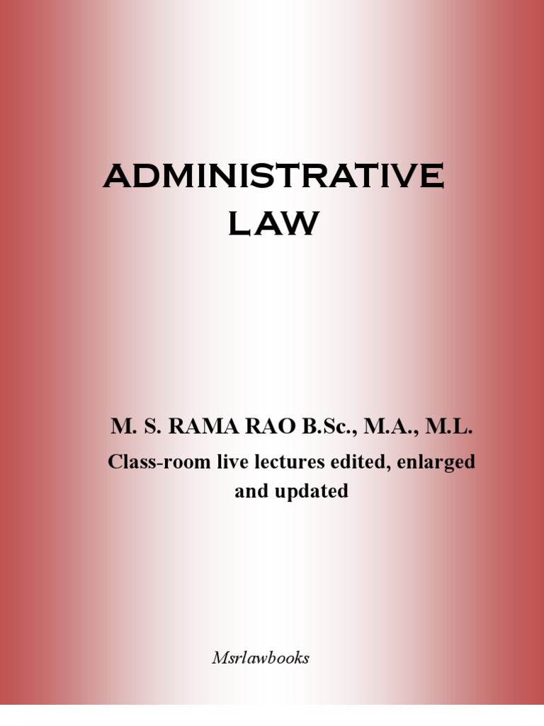 Administrative Law FF | PDF | Administrative Law | Separation Of Powers