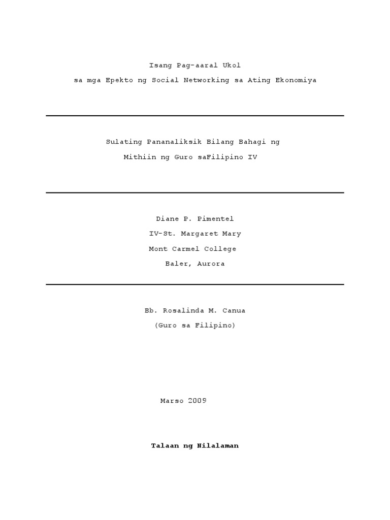 ThesisTagalog (Social Networking THEYAN) PDF