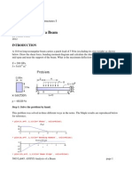 5003 Lab#3: ANSYS Beam Analysis