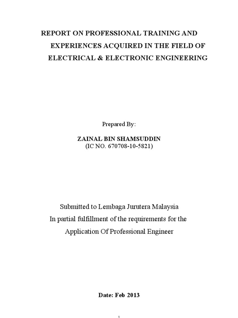 Electrical Engineering Training Report | PDF | Interface (Computing ...