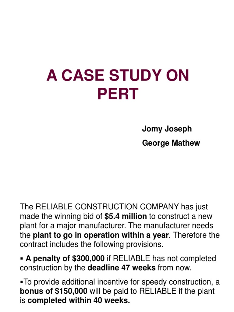PERT Case Study | PDF | Normal Distribution | Business