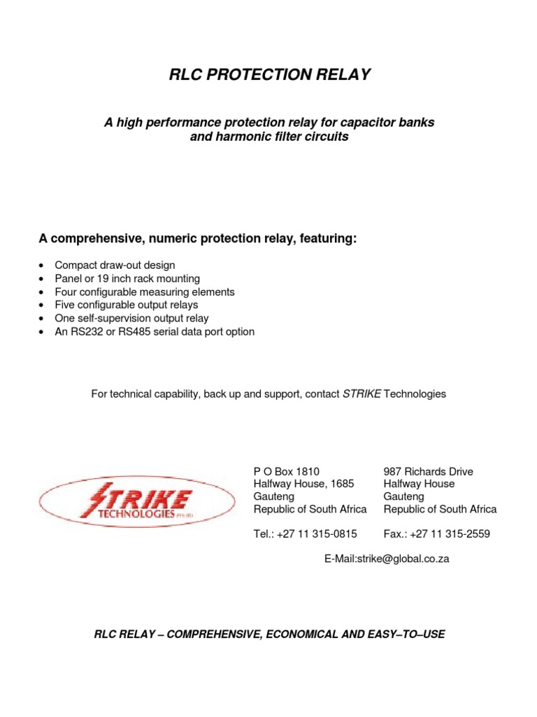 RLC 1st Manual | PDF | Capacitor | Relay