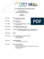 Oil Spill Response Technology Seminar Event Agenda