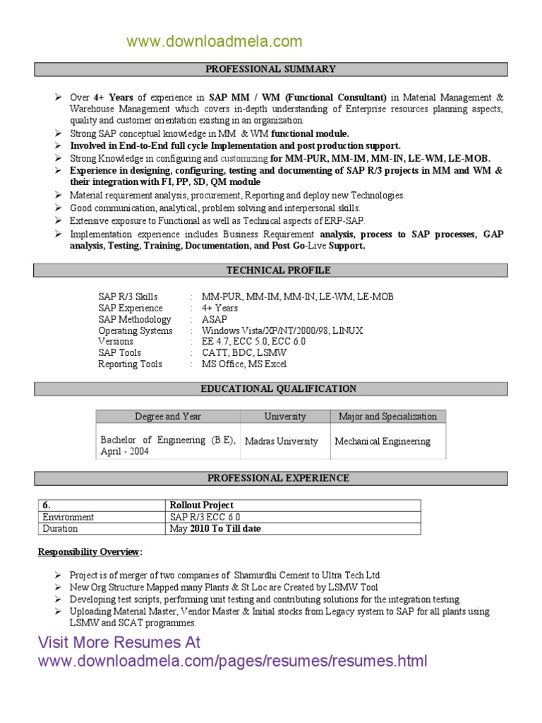 sap-sd-mm-functional-consultant-resume-pdf-warehouse-business-process