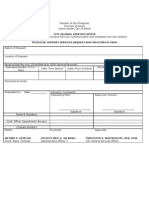 Technical Support Services Request Form