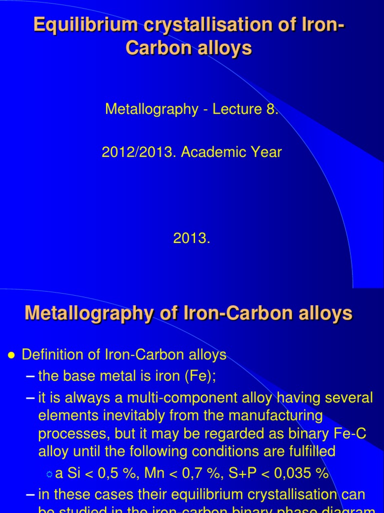 08. IronCarbon Phase Diagrams Phase (Matter) Manmade Materials