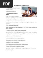 Posibilidad de la Educación