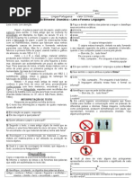 Avaiacao Gramatica 6 Ano