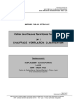 Cahier Des Clauses Techniques Particulières Lot: Chauffage / Ventilation / Climatisation