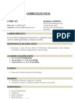 Curriculum Vitae: Zabir Ali